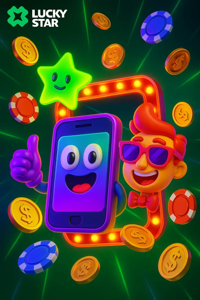 Bonus tab screenshot showing promo code field and no deposit offer Lucky Star App